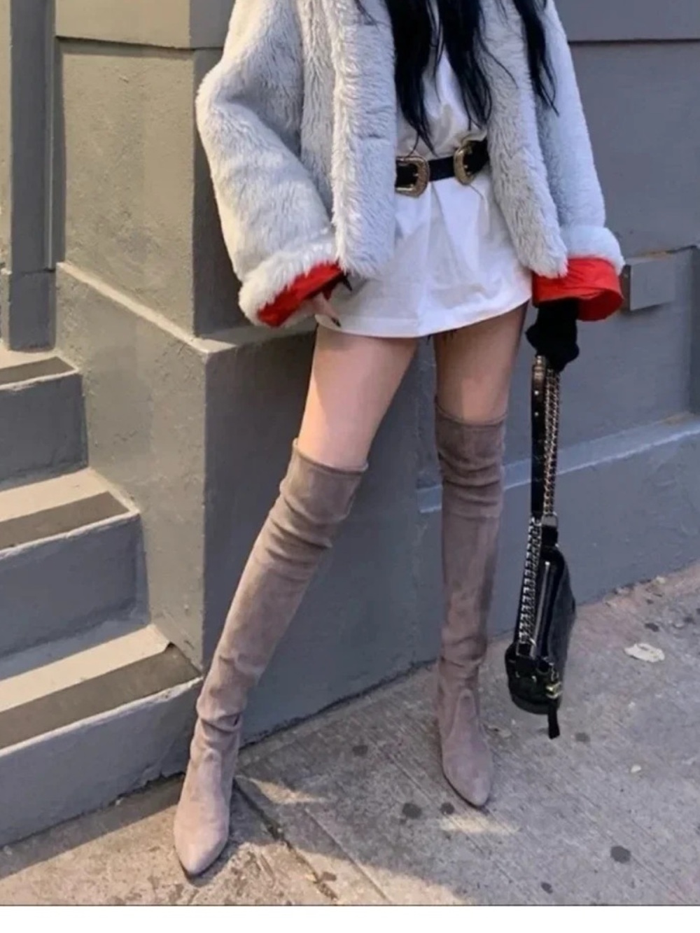Stuart Weitzman Thigh High Suede Boots 6M